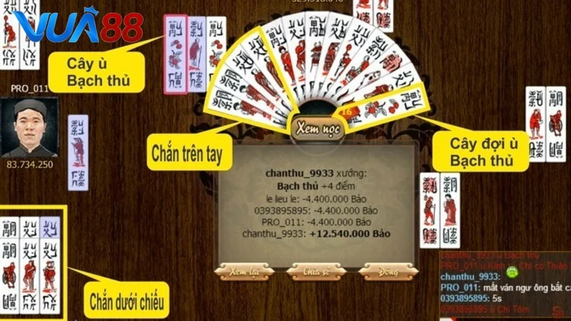 Các Cước Ù Chắn là gì? Gồm những loại nào tại Vua88?